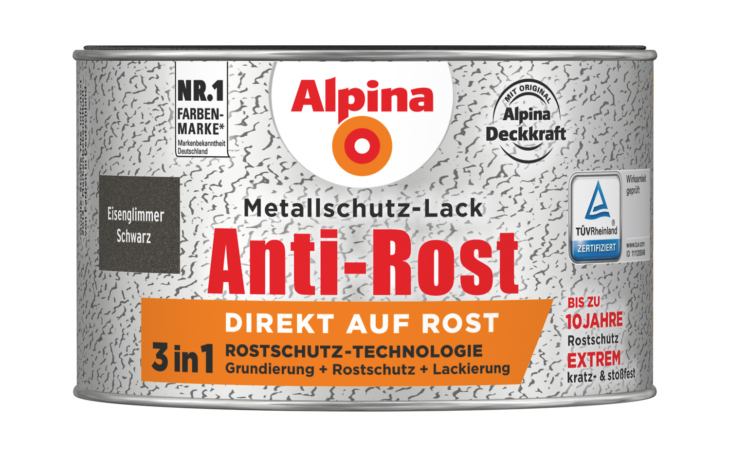 Paint IT! 3-in-1 Metallschutzfarbe – Rostschutz, Grundierung & Decklack In Einem, 1 Liter Schwarz