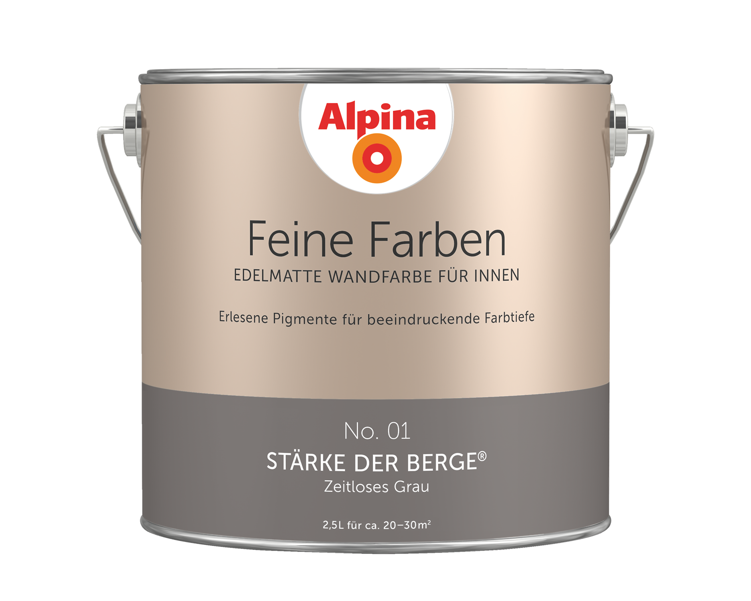 Premium Wandfarbe Grau dunkelgrau Alpina Feine Farben ST 196 RKE DER 