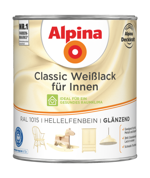 Alpina Classic Weißlack für Innen Hellelfenbein - Alpina Farben
