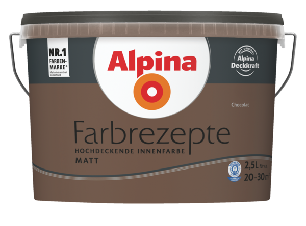 Alpina Farbrezepte Innenfarbe Chocolat - Alpina Farben