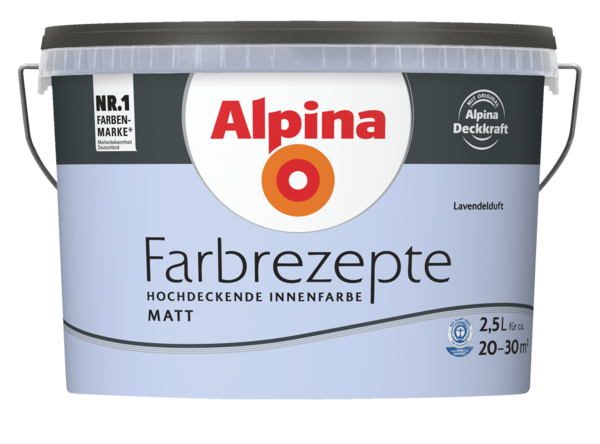 Alpina Farbrezepte Innenfarbe Lavendelduft - Alpina Farben
