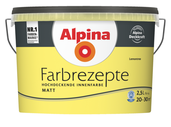 Alpina Farbrezepte Innenfarbe Lemontree - Alpina Farben
