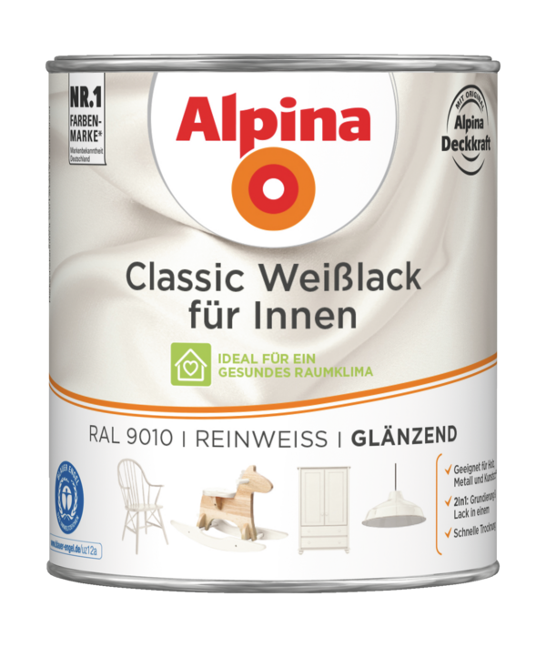 Alpina Classic Weißlack für Innen Reinweiß - Alpina Farben