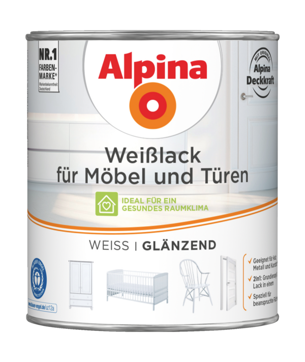 Alpina Weißlack für Möbel & Türen - Alpina Farben