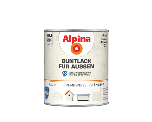 Alpina Buntlack für Außen Cremeweiß - Alpina Farben