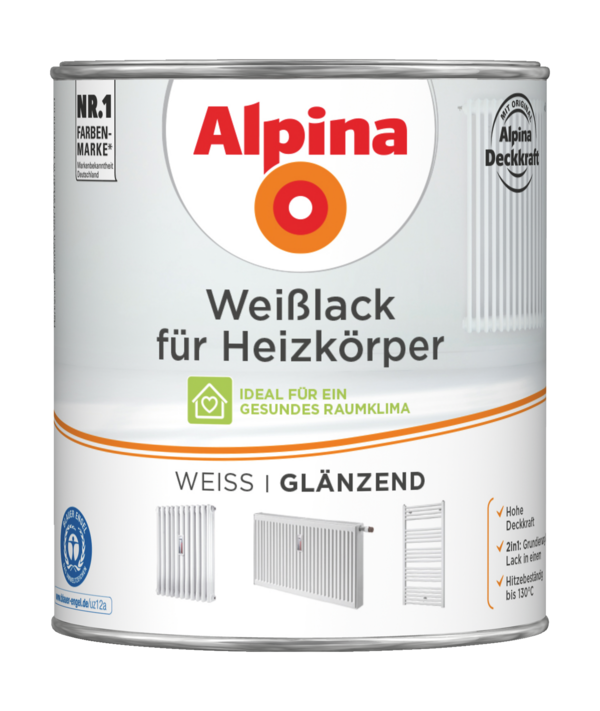 Alpina Weißlack für Heizkörper - Alpina Farben