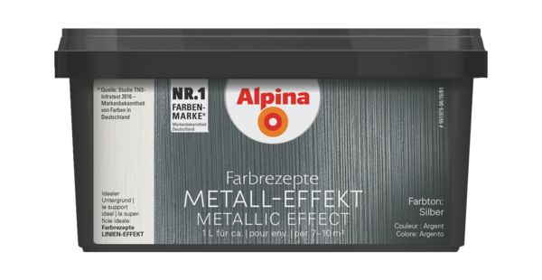 Alpina Farbrezepte METALL-EFFEKT Silber - Alpina Farben