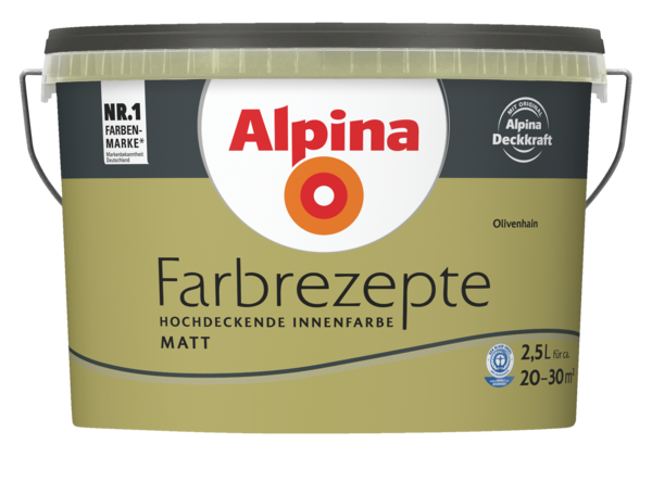 Alpina Farbrezepte Innenfarbe Olivenhain - Alpina Farben
